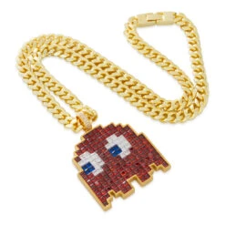 PAC-MAN X King Ice - Pixel Blinky Necklace 15 PAC-MAN X King Ice - Pixel Blinky Necklace -King Ice pacman x king ice blinky necklace king ice 35371983241391