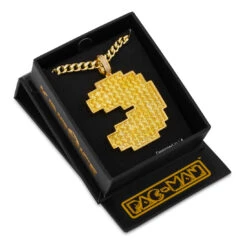 PAC-MAN X King Ice - Pixel Pacman Necklace 7 PAC-MAN X King Ice - Pixel Pacman Necklace -King Ice pacman x king ice pacman necklace gold plated 14k gold 2 3 king ice 35372268224687