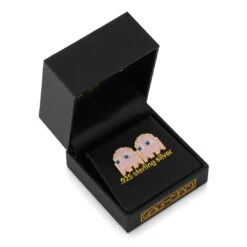 PAC-MAN X King Ice - Pixel Pinky Stud Earrings -King Ice pacman x king ice pinky stud earrings sterling silver 14k gold 15mm king ice 35371300913327