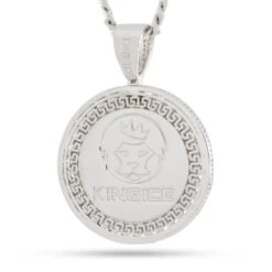 Peace And Love Medallion Necklace -King Ice peace and love medallion necklace king ice 31689183068335