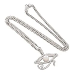 Pearl Of Wisdom Eye Of Ra Necklace -King Ice pearl of wisdom eye of ra necklace king ice 37169228218543