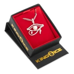 Pearl Of Wisdom Eye Of Ra Necklace -King Ice pearl of wisdom eye of ra necklace king ice 37169228382383