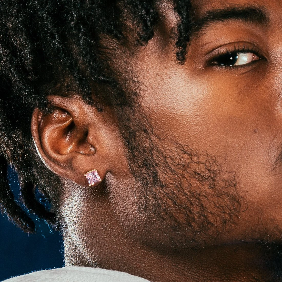 Pink Princess-Cut Stud Earrings 2 Pink Princess-Cut Stud Earrings - Image 2