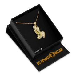 Praying Hands Emoji Necklace -King Ice praying hands emoji necklace king ice 14884154015798