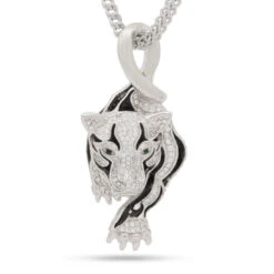 Prowl Panther Necklace -King Ice prowl panther necklace white gold 2 king ice 30537596108975