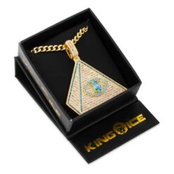 Pyramid Of Enlightenment Necklace -King Ice pyramid of enlightenment necklace 14k gold 2 5 king ice 35969283096751