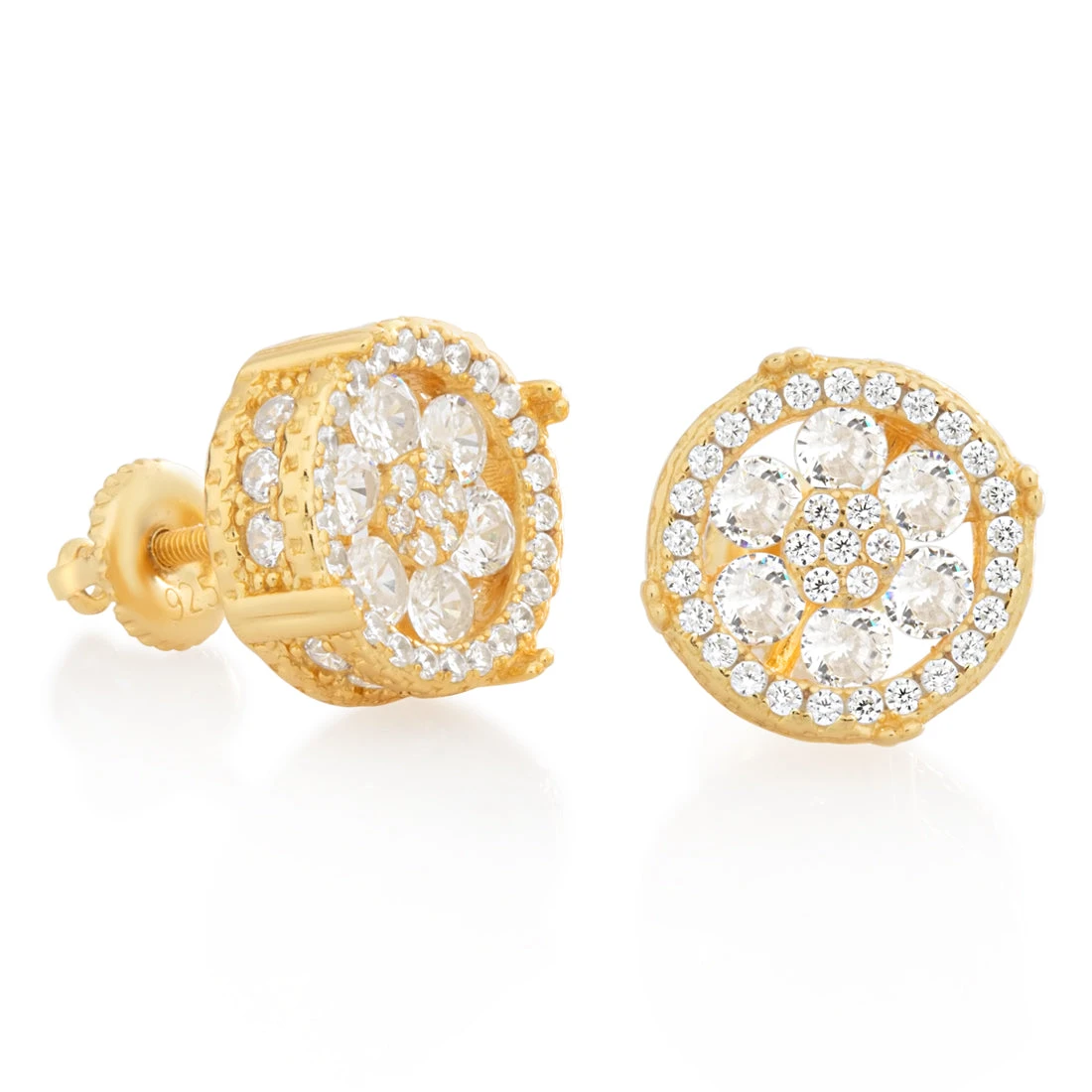 Round Cluster Stud Earrings 1 Round Cluster Stud Earrings