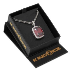 Ruby Crown Julz Necklace -King Ice ruby crown julz necklace king ice 35198824120495