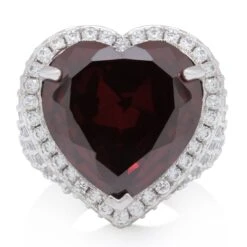 Ruby Heart Ring -King Ice ruby heart ring king ice 17325920518198