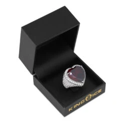 Ruby Heart Ring -King Ice ruby heart ring king ice 17325926318134