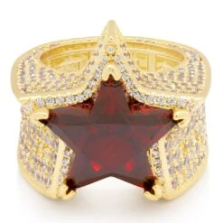 Ruby Star Ring -King Ice ruby star ring king ice 30590072553647