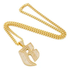 Ruff Ryders Logo Necklace -King Ice ruff ryders logo necklace king ice 35182317437103