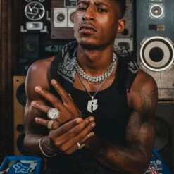 Ruff Ryders Logo Necklace -King Ice ruff ryders logo necklace king ice 35182317469871