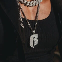Ruff Ryders Logo Necklace -King Ice ruff ryders logo necklace king ice 35182317502639