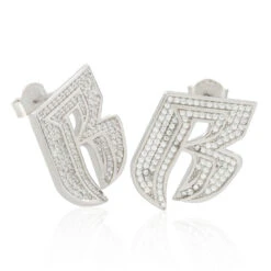 Ruff Ryders X King Ice - Stud Logo Earrings -King Ice ruff ryders x king ice stud logo earrings king ice 35020126421167