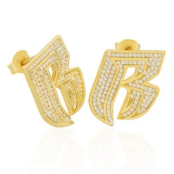 Ruff Ryders X King Ice - Stud Logo Earrings