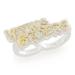 Ruff Ryders X King Ice - Young Ryders Two-Finger Ring -King Ice ruff ryders x king ice two finger ring king ice 35020079104175