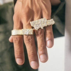 Ruff Ryders X King Ice - Young Ryders Two-Finger Ring -King Ice ruff ryders x king ice young ryders two finger ring king ice 35114019258543