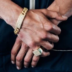 RUN DMC X King Ice - 15mm Classic Logo Bracelet -King Ice run dmc x king ice 15mm classic logo bracelet king ice 30544830005423