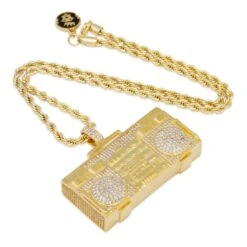 RUN DMC X King Ice - Ghetto Blaster Necklace -King Ice run dmc x king ice ghetto blaster necklace king ice 30539907563695