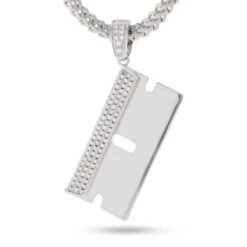 RZR Blade Necklace -King Ice rzr blade necklace white gold 1 6 king ice 30582912450735