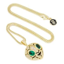 Serpent Alien Emoji Necklace -King Ice serpent alien emoji necklace king ice 14877901094966