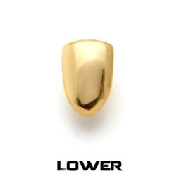 Single Tooth Cap Grillz -King Ice single tooth cap grillz 14k gold bottom king ice 30558097768623