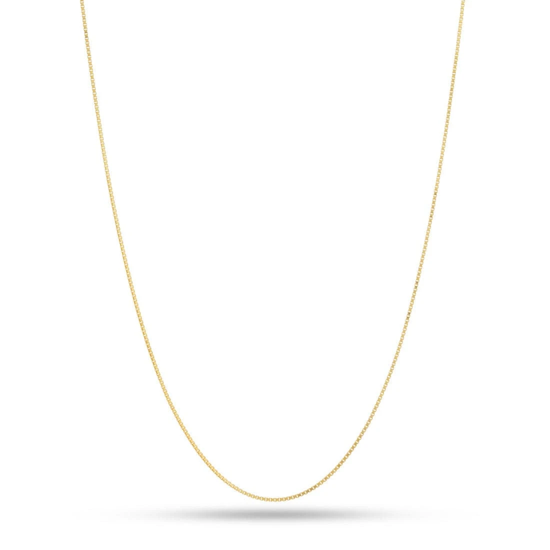 Solid Gold 1mm Box Chain 1 Solid Gold 1mm Box Chain