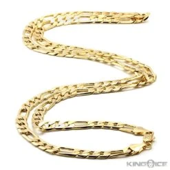 Solid Gold 5mm Figaro Chain -King Ice solid gold 5mm figaro chain king ice 37667560620207