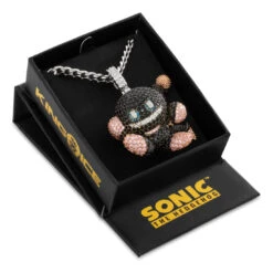 Sonic The Hedgehog X King Ice - Dark Chao Necklace -King Ice sonic the hedgehog x king ice dark chao necklace gold plated black gold king ice 34895246950575