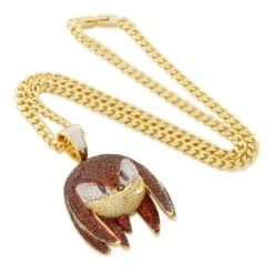 Sonic The Hedgehog X King Ice - Knuckles Necklace -King Ice sonic the hedgehog x king ice knuckles necklace 14k gold 2 1 king ice 30535070515375