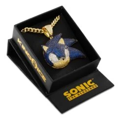 Sonic The Hedgehog X King Ice - Sonic Necklace -King Ice sonic the hedgehog x king ice sonic necklace gold plated 14k gold 2 king ice 30529667858607