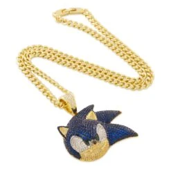 Sonic The Hedgehog X King Ice - Sonic Necklace -King Ice sonic the hedgehog x king ice sonic necklace gold plated 14k gold 2 king ice 30529667956911