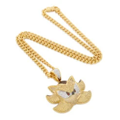 Sonic The Hedgehog X King Ice - Super Shadow Necklace -King Ice sonic the hedgehog x king ice super shadow necklace white gold 2 king ice 36953076269231