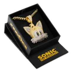 Sonic The Hedgehog X King Ice - Tails Necklace -King Ice sonic the hedgehog x king ice tails necklace gold plated 14k gold 2 4 king ice 30529584431279