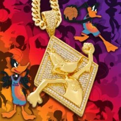 Space Jam X King Ice - Daffy Duck Necklace -King Ice space jam x king ice daffy duck necklace king ice 30523122745519
