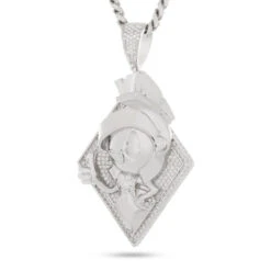 Space Jam X King Ice - Marvin The Martian Necklace -King Ice space jam x king ice marvin the martian necklace white gold 2 7 king ice 30525216555183