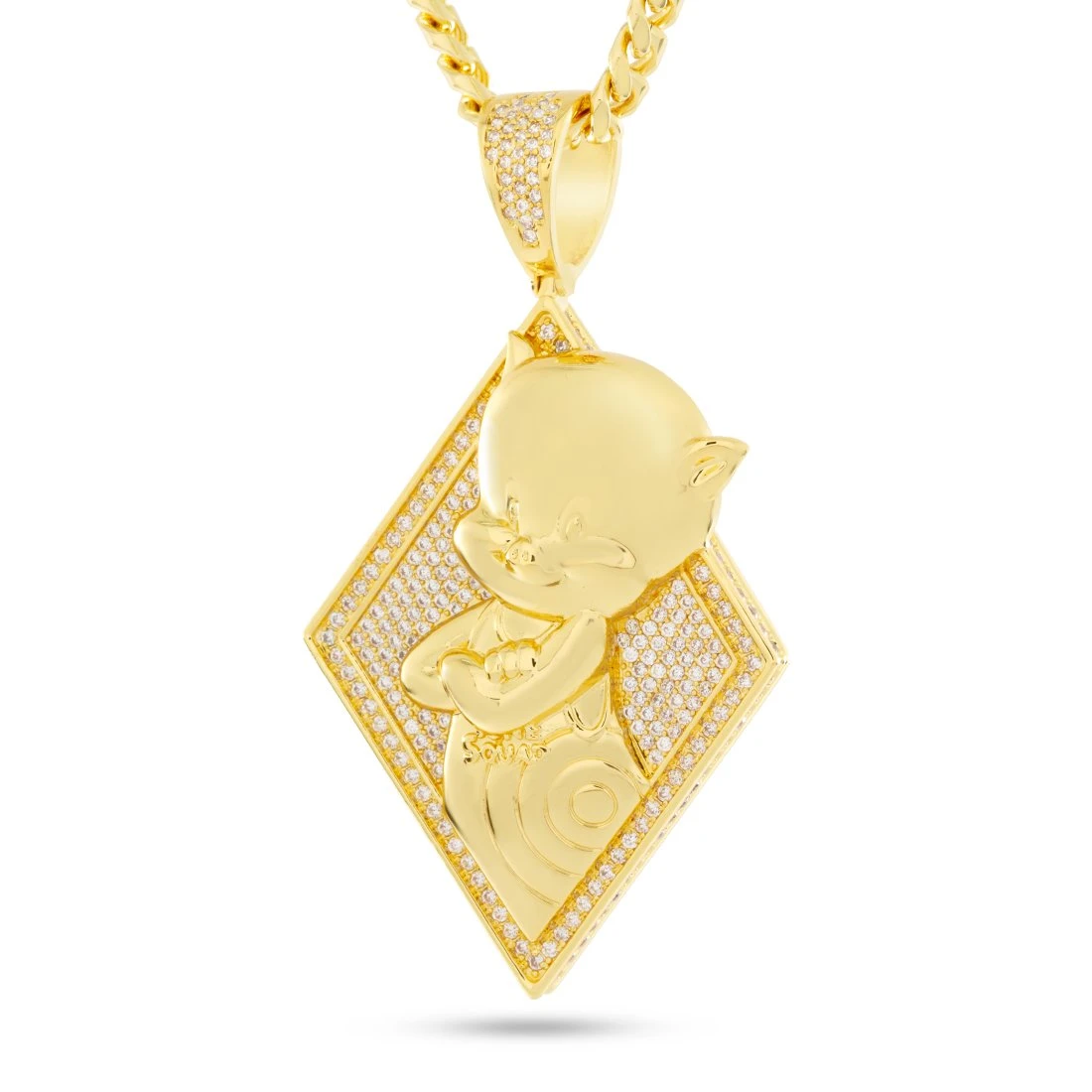 Space Jam X King Ice - Porky Pig Necklace 1 Space Jam X King Ice - Porky Pig Necklace