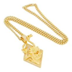 Space Jam X King Ice - Tasmanian Devil Necklace -King Ice space jam x king ice tasmanian devil necklace king ice 30592737804463