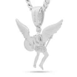 St. Michael The Archangel Necklace -King Ice st michael the archangel necklace king ice 30546410864815