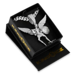 St. Michael The Archangel Necklace -King Ice st michael the archangel necklace king ice 30546411389103