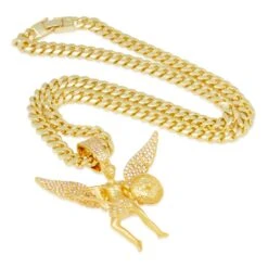 St. Michael The Archangel Necklace -King Ice st michael the archangel necklace king ice 30590660575407