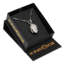 Sterling Silver Awake Buddha Necklace -King Ice sterling silver awake buddha necklace king ice 30542267908271