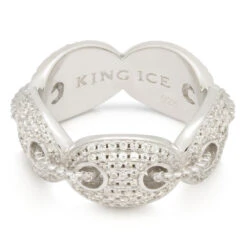 Sterling Silver G-Link Ring -King Ice sterling silver g link ring king ice 30528773619887