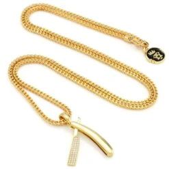 Straight RZR Barber Shop Necklace -King Ice straight rzr barber shop necklace king ice 14883447537718