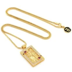 Suicide King And Queen Of Hearts Necklace 6 Suicide King And Queen Of Hearts Necklace -King Ice suicide king and queen of hearts necklace 14k gold 1 8 king ice 30595114795183