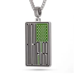 Suicide Squad X King Ice - Rick Flag Emblem Necklace -King Ice suicide squad x king ice rick flag emblem necklace white gold 2 king ice 17538897477686