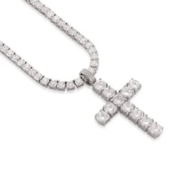 Tennis Cross Necklace -King Ice tennis cross necklace king ice 30555686830255