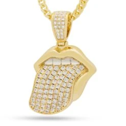 Tongue Of Desire Necklace -King Ice tongue of desire necklace 14k gold 1 5 king ice 28135741161647