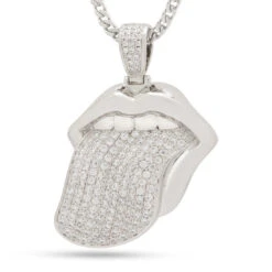 Tongue Of Desire Necklace -King Ice tongue of desire necklace white gold 1 5 king ice 28135745421487